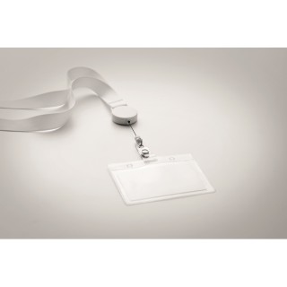 Lanyard de poliéster con cierre de seguridad y clip extensible